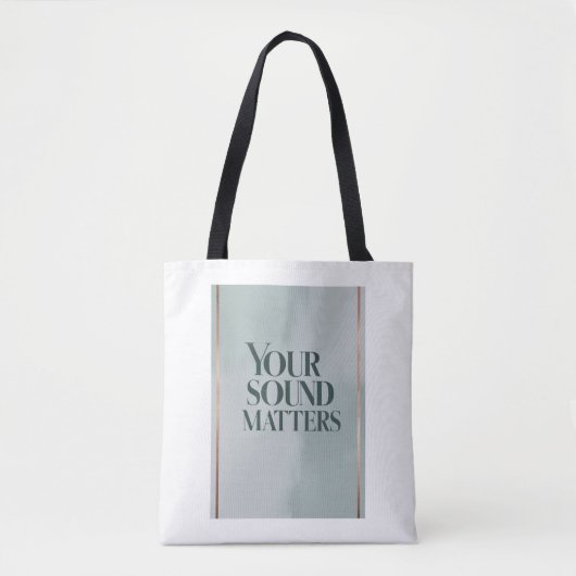 Uw geluid is belangrijk, optie 3 tote bag (Voorkant)