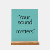 Uw geluidszaken, optie 2 acryl bord (Voorkant)