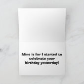 UW GEMENGDE DRINK GLAS 1/2 VOLLEDIGE VERJAARDAG VA KAART (Binnen)