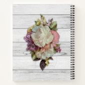Uw genade is voldoende met bloemen op hout notitieboek (Achterkant)