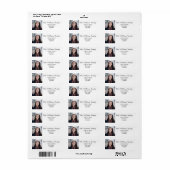 Uw gepersonaliseerde afstudeerfoto-adres etiket (Full Sheet)