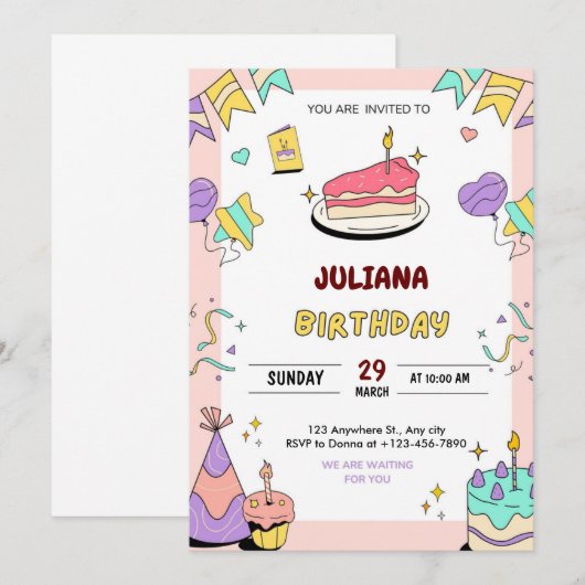 Uw gepersonaliseerde bestemming voor verjaardagsui kaart (Voorkant / Achterkant)