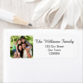 Uw gepersonaliseerde familiefoto-adres etiket (Insitu)