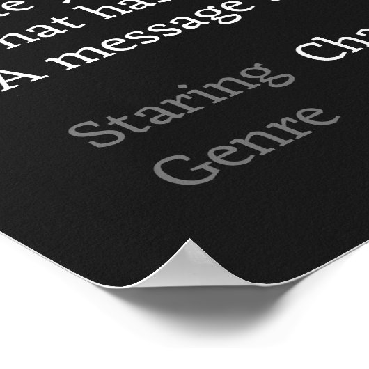 Uw Gepersonaliseerde Filmsynopsis Foto  Poster (Hoek)