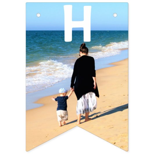 Uw gepersonaliseerde foto Verjaardag Bunting Flags Vlaggetjes (Tweede vlag)