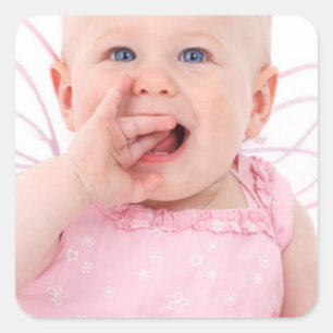 Uw gepersonaliseerde foto vierkante sticker