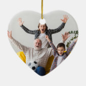 Uw Gepersonaliseerde Memorial Heart Blue Keramisch Ornament (Achterkant)