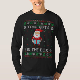 Uw geschenken in de doos - Grappig Lelijk Kerstzwe T-shirt
