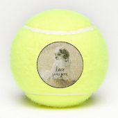 Uw gestructureerde foto's en tekst Persoonlijke Te Tennisballen (Achterkant)