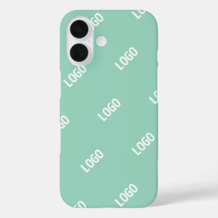 Uw geüploade afbeelding of logo getegeld Licht T iPhone 16 Hoesje