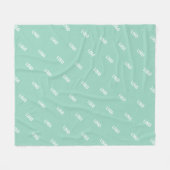 Uw geüploade Afbeelding of Logo tegelt | Licht Bla Fleece Deken (Voorkant (Horizontaal))