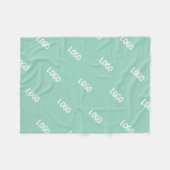 Uw geüploade Afbeelding of Logo tegelt | Licht Bla Fleece Deken (Voorkant (Horizontaal))