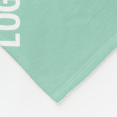 Uw geüploade Afbeelding of Logo tegelt | Licht Bla Fleece Deken (Hoek)