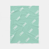 Uw geüploade Afbeelding of Logo tegelt | Licht Bla Fleece Deken (Voorkant)