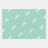 Uw geüploade Afbeelding of Logo tegelt | Licht Bla Inpakpapier Vel (Voorkant 3)