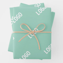 Uw geüploade Afbeelding of Logo tegelt | Licht Bla Inpakpapier Vel