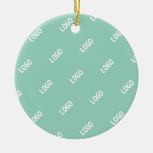 Uw geüploade Afbeelding of Logo tegelt | Licht Bla Keramisch Ornament (Voorkant)