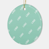 Uw geüploade Afbeelding of Logo tegelt | Licht Bla Keramisch Ornament (Links)