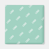 Uw geüploade Afbeelding of Logo tegelt | Licht Bla Magneet (Voorkant)