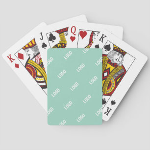 Uw geüploade Afbeelding of Logo tegelt   Licht Bla Pokerkaarten
