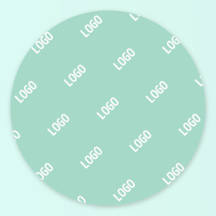 Uw geüploade Afbeelding of Logo tegelt   Licht Bla Ronde Sticker