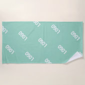 Uw geüploade Afbeelding of Logo tegelt | Licht Bla Strandlaken (Voorkant)