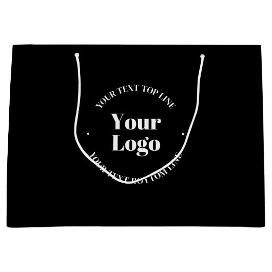 Uw geüploade bedrijfslogo of ander ontwerp groot cadeauzakje (Voorkant)