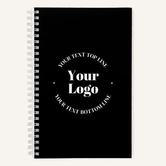 Uw geüploade bedrijfslogo of ander ontwerp notitieboek (Voorkant)