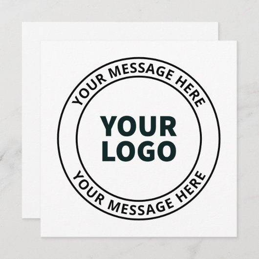 Uw geüploade Logo + bewerkbare circulaire tekst (Voorkant / Achterkant)