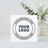 Uw geüploade Logo + bewerkbare circulaire tekst (Staand voorkant)