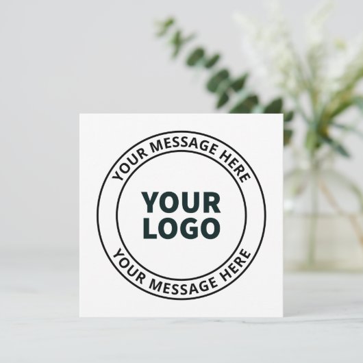 Uw geüploade Logo + bewerkbare circulaire tekst (Staand voorkant)