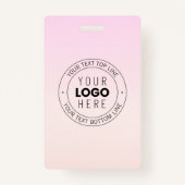 Uw geüploade Logo | Bewerkbare circulaire tekst Badge (Voorkant)