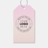 Uw geüploade Logo | Bewerkbare circulaire tekst Cadeaulabel (Voorkant)