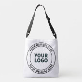 Uw geüploade Logo + bewerkbare circulaire tekst Crossbody Tas (Achterkant)