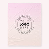 Uw geüploade Logo | Bewerkbare circulaire tekst Fleece Deken
