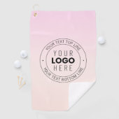 Uw geüploade Logo | Bewerkbare circulaire tekst Golfhanddoek (Insitu)