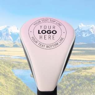 Uw geüploade Logo Bewerkbare circulaire tekst Golfheadcover