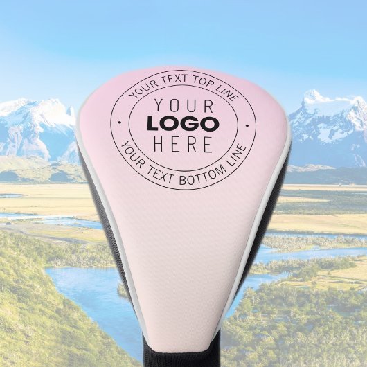 Uw geüploade Logo | Bewerkbare circulaire tekst Golfheadcover