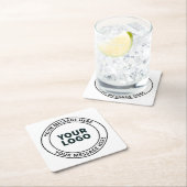 Uw geüploade Logo + bewerkbare circulaire tekst Kartonnen Onderzetters (Insitu)