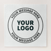 Uw geüploade Logo + bewerkbare circulaire tekst Legpuzzel (Verticaal)