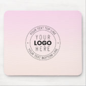 Uw geüploade Logo | Bewerkbare circulaire tekst Muismat (Voorkant)