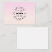 Uw geüploade Logo | Bewerkbare circulaire tekst Notitiekaartje (Voorkant / Achterkant)