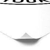 Uw geüploade Logo + bewerkbare circulaire tekst Perfect Poster (Hoek)