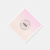 Uw geüploade Logo | Bewerkbare circulaire tekst Servet (Hoek)