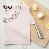 Uw geüploade Logo | Bewerkbare circulaire tekst Theedoek (Quarter Fold)