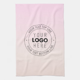 Uw geüploade Logo | Bewerkbare circulaire tekst Theedoek