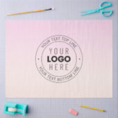 Uw geüploade Logo | Bewerkbare circulaire tekst Tissuepapier (Craft)