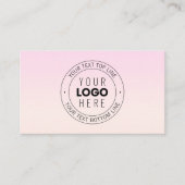 Uw geüploade Logo | Bewerkbare circulaire tekst Visitekaartje (Voorkant)