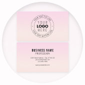 Uw geüploade Logo | Bewerkbare circulaire tekst Visitekaartje