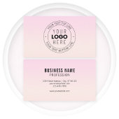 Uw geüploade Logo | Bewerkbare circulaire tekst Visitekaartje